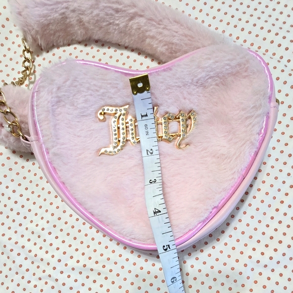 Juicy Couture Pink Heart-Shaped Faux Fur Mini Bag - Picture 5 of 8